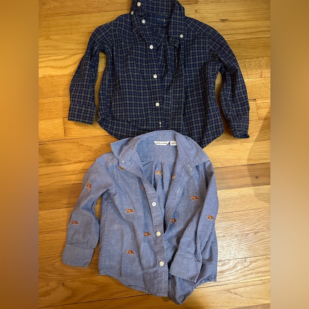 2 button up boys shirts Polo Ralph Lauren and Janie and Jack size 2T